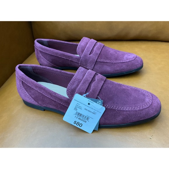 Liz Claiborne Shoes - Liz Claiborne Inca Penny Loafers Womens 7.5 Wine New Suede Memory Foam Flats